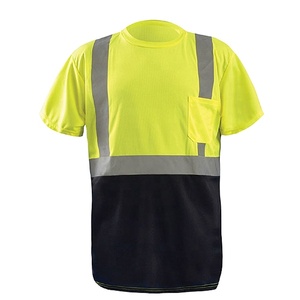 เสื้อยืดแขนยาวสะท้อนแสงคุณภาพสูง ANSI Class 1 EN ISO Class 1 สำหรับทุกเพศ สีเขียว-ดำ กันน้ำ - Product Image 1