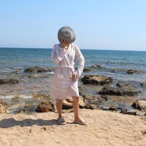 Albornoz turco de algodón Sultan Peshtemal con capucha de secado rápido de algodón de manga larga Albornoz suave colorido mujeres hombres Albornoz - Product Image 1