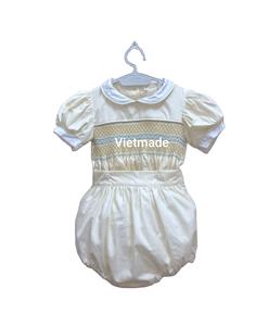 2024 nueva moda Otoño amarillo bordado Vestido de manga con volantes 100% algodón ropa de bebé niñas vestido estampado ropa ODM - Product Image 1