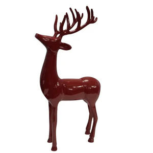 Design élégant Rein en aluminium cerf brut nickelé pour la table de Noël renne décoratif debout fait à la main - Product Image 5