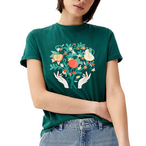 Camiseta de Algodón de Alta Calidad para Mujer, Personalizada, Informal de Verano, Ecológica, Talla Grande, SWIFT FUSION, Transpirable, de Secado Rápido, Corta - Product Image 1