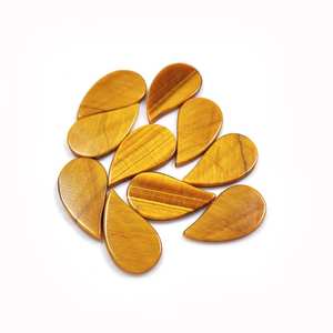 Piedra preciosa plana con forma de corte de pera de ojo de tigre natural para hacer joyas DIY, pendientes, anillos, colgantes, pulseras a precios asequibles, OEM - Product Image 4