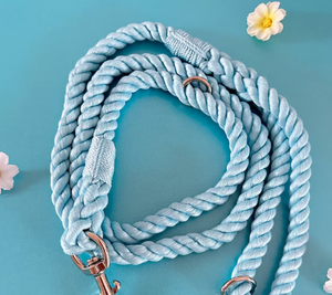 Rock Blue <b>Rope</b> <b>Lead</b> - Dog Walking <b>Lead</b> Cotton Durable & Strong - Product Image 3