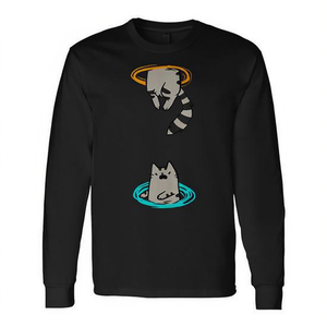 T-shirt à manches longues à thème animalier Portal Cat Video Game, produit promotionnel - Product Image 2