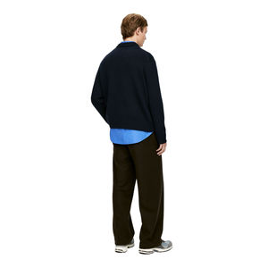 Pull à col rond pour homme, manches longues, en tricot, tissu chaud et doux, laine jacquard, pull décontracté pour homme - Product Image 2