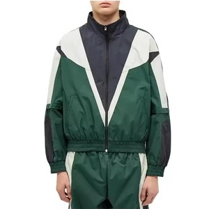 ชุดวอร์มและเสื้อมีฮู้ดสำหรับผู้ชายชุดวิ่งแจ็กเก็ตแบบมีซิปปักบล็อกสีไนลอนเสื้อกันลมออกแบบได้ตามต้องการ - Product Image 3