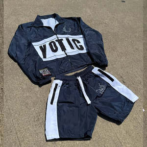 Ensemble survêtement coupe-vent d'hiver, vente chaude, unisexe, 100% coton, veste et short lourds, grande taille - Product Image 2