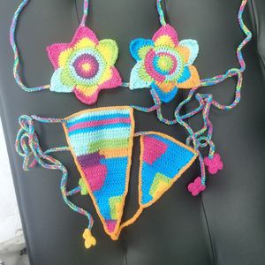Traje de Baño de Dos Piezas Hecho a Mano, Bikini Sexy con Cuello en V y Copas Ajustables, con Logotipo en la Cintura, Personalizado - Product Image 4