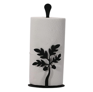 Soporte de rollo de tejido artesanal duradero de acero inoxidable con acabado plateado de diseño moderno - Product Image 5