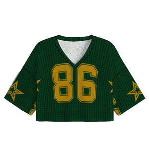 Fashion Forward <b>Women</b> <b>Cropped</b> Football Tops Soft Comfortable Fabric Suitable For Sports And Casual Wear - Product Image 1