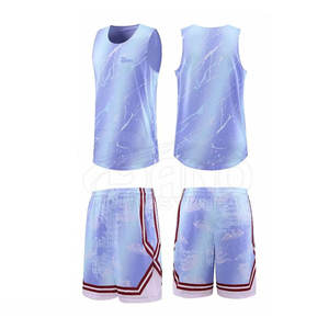 Uniforme de baloncesto personalizado para hombre, ropa de equipo de poliéster 100% con patrón de ropa deportiva impresa y logotipo de talla grande, estilo de conjunto de opciones - Product Image 1