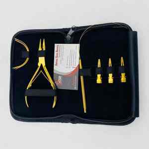 Wholesale Microlink <b>Plier</b> <b>Set</b> High Quality Gold Plated Stainless Steel Waterproof Commercial Use Hair Extension Tools Kit - Product Image 4