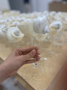 แก้วไวน์เปลือกหอย & ถ้วยเปลือกหอยแบบเวียดนาม, แก้วไวน์เปลือกหอยสำหรับคลับเรือยอชท์งานแต่งงานชายหาดรีสอร์ท - Product Image 6