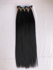 Calidad superior 24 ''# 1B Extensiones de cabello Remy recto Visón camboyano Templo indio Virgen Donante único Proveedor indio humano - Product Image 2