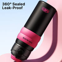 Bouteille d'eau isotherme en acier inoxydable de 550 ml avec poignée, couvercle pop-up 2-en-1, paille et poignée en silicone, anti-fuite pour le voyage