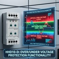 Relais de protection contre les surtensions, les sous-tensions, les pannes de phase et les séquences de phase C-lin HHD10-D pour l'automatisation industrielle, remplace ABJ1-18