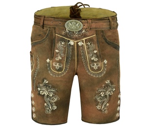 Elegante Bavarian Lederhosen, Kurz Hosen, Men Ledersosen Trachten Lederhosen Pantalones de cuero con tirantes 2025 - Product Image 1