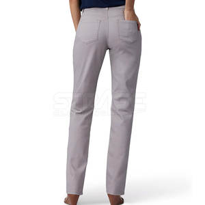 Pantalon en jean décontracté droit, léger et respirant, avec tissu doux au toucher 100% coton et style classique écologique - Product Image 3