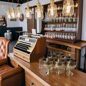 Set Of 6 Mini <b>Goblet</b> With Tray Pure Brass <b>Wine</b> Shot Glasses Set For Special Occasions, Dinners, Events, & Celebrations Golden - Product Image 3