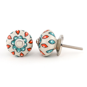 Perilla de cajón de cerámica SHUBHAM, tirador ajustable con estampado Floral multicolor para armarios, dormitorio, baño, uso de armario de Hotel - Product Image 2