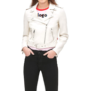 Blouson Moto Femme en Cuir Brut avec Ceinture, Tailles Standard et Grandes Tailles, 100% Polyester Importé, Respirant, Coupe-Vent, Fermeture Éclair