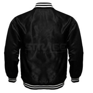Chaqueta Varsity de Invierno con Cuello Alto y Logotipo Frontal Personalizado, Satén, Ligera, Ecológica, Nueva Llegada, Precio al por Mayor - Product Image 2