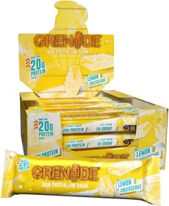 Barra de Proteína Gre'nade, Baja en Azúcar, Sabor Pastel de Queso con Limón, 12×60g - Product Image 2