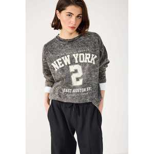 Sweat-shirt oversize imprimé effet délavé - Product Image 2