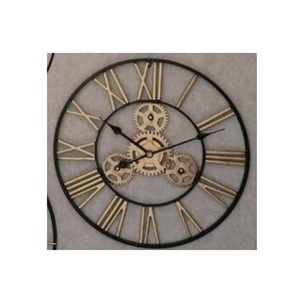 Reloj de pared circular de Metal negro, y la Oficina para el hogar, dormitorio, números romanos simples, decorar, arte, de pared - Product Image 5