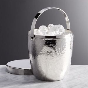 Full Hammered Design <b>Stainless</b> <b>Steel</b> Ice Bucket Pot Eco Friendly New Elegant Solid Metal <b>Wine</b> <b>Cooler</b> Eco Friendly - Product Image 6