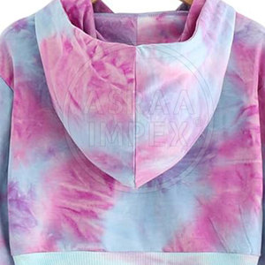 เสื้อฮู้ดมัดย้อมระบายอากาศได้ดีเสื้อฮู้ดย้อมสีทึบปรับแต่งได้ - Product Image 4