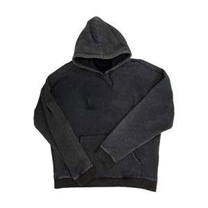 Sweatshirts à capuche délavés à l'acide vintage 100% coton pour hommes Sweatshirts surdimensionnés brodés avec logo personnalisé Basics d'hiver à manches longues - Product Image 3