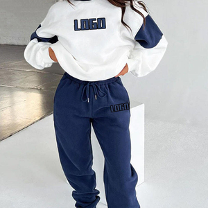 2025 nueva llegada Puff estampado Mujer Sudadera con capucha cordón Jogger Vintage chándales Conjunto Polar Sudadera con capucha pantalones de chándal para mujeres adultas - Product Image 3
