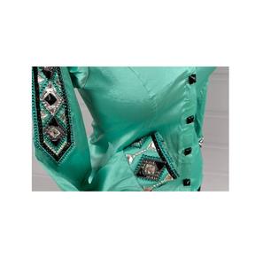Premium Western Green Color Bling Show Camisas y chaqueta Material de vidrio Chaqueta hecha a mano Colores surtidos Diseño surtido al por mayor - Product Image 5