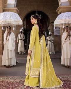 Lehenga Choli de mariée multicolore pour femmes avec broderie lourde tenue de fête de mariage indien pakistanais en gros - Product Image 2