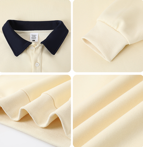 Proveedor de Ropa, Sudaderas con Cuello Polo Bordadas Personalizadas Estilo Old Money para Hombre y Mujer, Sudaderas Básicas, Sudaderas Varsity, Camisetas Polo Premium OEM - Product Image 5