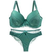 Ensemble de culottes de soutien-gorge en mousse pour femmes avec doublure en coton doux motif solide rembourrage doux pour le confort Logo de forme naturelle sur la taille