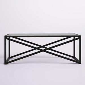 Mesa de Centro Negra Moderna y Ecológica de la Mejor Calidad con Vidrio para Muebles de Hotel y Hogar, Precio Bajo, Fabricante de Fábrica India - Product Image 1