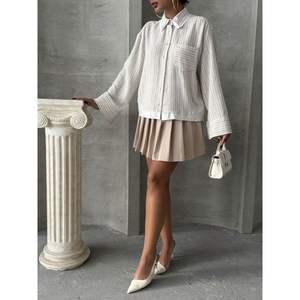 เสื้อเชิ้ตผู้หญิงลายทางผ้าป๊อปลินแบบขายส่ง คอลเลคชั่นเสื้อเชิ้ตและเสื้อเบลาส์สุดหรู - Product Image 6