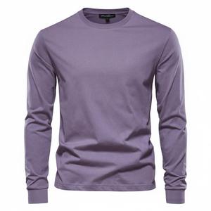 Sudadera de cuello redondo compuesta de algodón puro personalizada estilo básico camisas básicas de color sólido para hombres y mujeres característica antiarrugas - Product Image 1