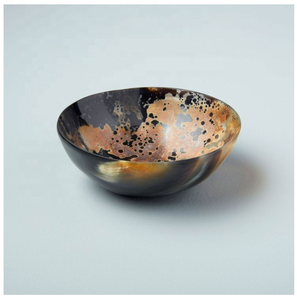 Bol à salade et à fruits vintage en corne de buffle sculptée, vaisselle indienne en corne, idéal pour les cadeaux d'affaires - Product Image 1