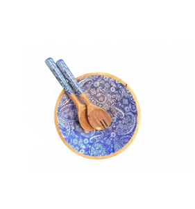 Handmade Sustainable Eco-Friendly Wooden Salad <b>Bowls</b> High Quality Enamel Finish for Serving Fruits <b>Snacks</b> for Home Decorative - Product Image 1