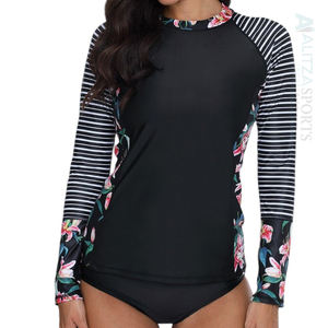 Soutien-gorge anti-éruptions cutanées à manches longues personnalisé pour femmes, tissu léger à séchage rapide avec protection UV pour les activités de plage, grandes tailles - Product Image 1