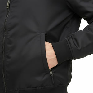 Veste bomber d'hiver pour homme, vente directe d'usine, avec logo personnalisé sur le devant, coupe-vent, respirante, légère, style fermeture éclair - Product Image 6