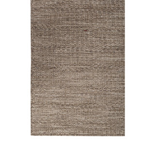 Alfombras de Lana de Estilo Clásico Abrash, Tejidas a Mano, Rectangulares, Beige Marrón, 5x8 pies, Reversibles, de Color Sólido, para Pasillo, Hogar y Sala de Estar - Product Image 4