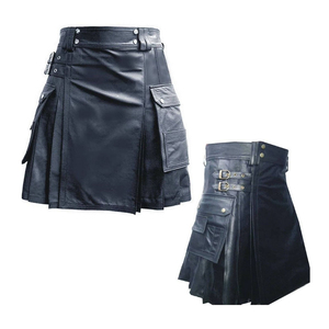 Kilt de Cuero Hecho en Pakistán para Hombre, Colores y Tallas Personalizables, Alta Calidad, Servicio OEM/ODM, Proveedor Mayorista, Último Modelo Hecho a Mano - Product Image 1
