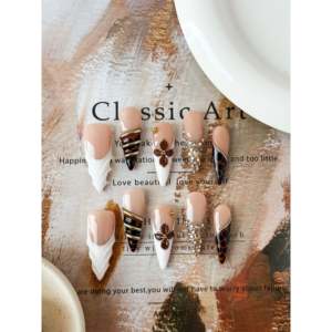 Unghie Finte Effetto Tartaruga Vellutata, Design Elegante per Nail Art con Finitura Vellutata Premium - Product Image 2