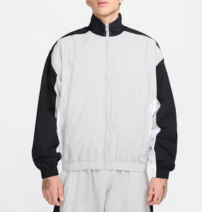 แจ็คเก็ตบอมเบอร์หนังเคลือบกันน้ำสำหรับผู้ชายแบบสั่งทำขายส่งสำหรับฤดูหนาว พร้อมปกตั้งและโลโก้ด้านหน้า - Product Image 1