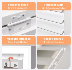 Persianas Horizontales de PVC para Ventanas Interiores y Exteriores, Persianas de Estilo <span class=keywords><strong>Louvre</strong></span> para Interiores y Exteriores, Persianas para Cobertizos - Product Image 3