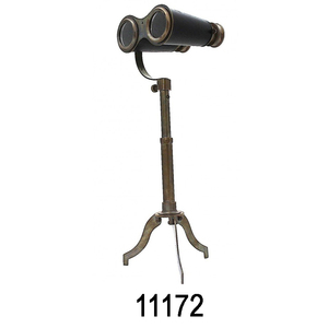 Binocular náutico de latón Vintage para amantes de la Marina y coleccionistas con acabado antiguo y estuche de cuero incluido - Product Image 4